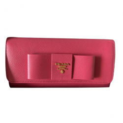 Prada Hot pink saffiano wallet