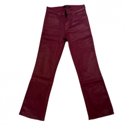 J Brand Metal coated red jeans cropped