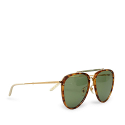 Gucci B Gucci Brown Resin Plastic Aviator Tinted Sunglasses Italy