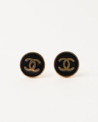 Chanel Vintage CC Earrings Clip On