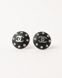 Chanel Vintage Earrings Rhinestone Clip On