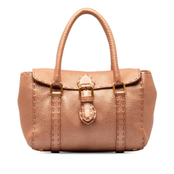 Fendi B Fendi Pink Calf Leather Selleria Linda Handbag Italy