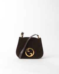 Gucci 1973 Suede Flap Shoulder Bag