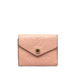 Louis Vuitton B Louis Vuitton Pink Monogram Empreinte Leather Zoe Small Wallet France