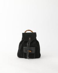 Gucci Suede Bamboo Backpack