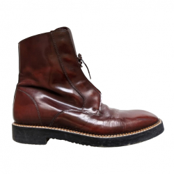 Maison Martin Margiela Smooth mahogany leather boots 40-40.5
