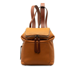 Loewe AB LOEWE Brown Camel Calf Leather Goya Backpack Spain