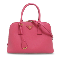 Prada AB Prada Pink Calf Leather Saffiano Lux Promenade Italy