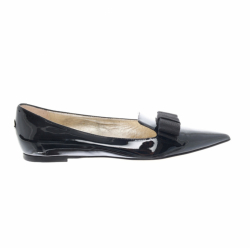 Jimmy Choo Damen Slipper Ballerinas in Schwarz Leder