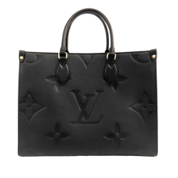 Louis Vuitton AB Louis Vuitton Black Monogram Empreinte Leather Onthego MM France