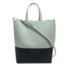 Celine B Celine Green Mint Calf Leather Small Bicolor Vertical Cabas Italy