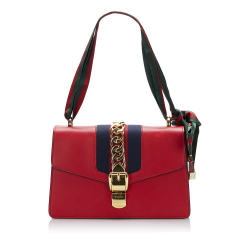 Gucci B Gucci Red Calf Leather Sylvie Italy