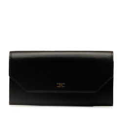 Balenciaga AB Balenciaga Black Calf Leather Envelope Long Wallet Italy