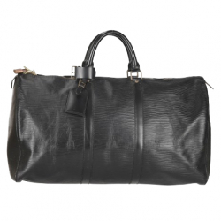 Louis Vuitton Black Epi Leather Louis Vuitton Keepall 50