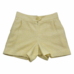 Chanel shorts in yellow tweed cotton blend