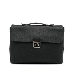 Louis Vuitton B Louis Vuitton Black Calf Leather Taurillon Serviette Dorian Briefcase France