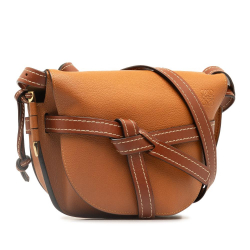 Loewe B LOEWE Brown Calf Leather Small Gate Crossbody Bag Spain