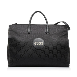 Gucci B Gucci Black Nylon Fabric GG Econyl Off The Grid Convertible Tote Italy