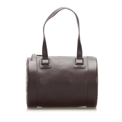 Bvlgari B Bvlgari Brown Dark Brown Calf Leather Handbag Italy