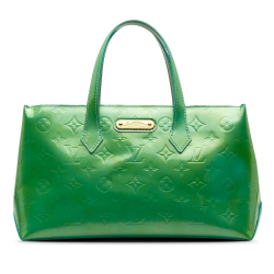 Louis Vuitton B Louis Vuitton Green Vernis Leather Leather Monogram Vernis Wilshire PM France