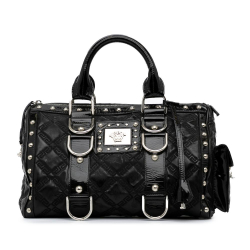 Versace B Versace Black Patent Leather Leather Patent Snap Out Of It Handbag Italy