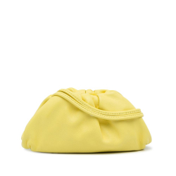 Bottega Veneta A Bottega Veneta Yellow Calf Leather The Mini Pouch Italy