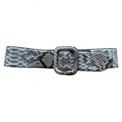 de nicola Magnifique ceinture en python véritable gris-bleu