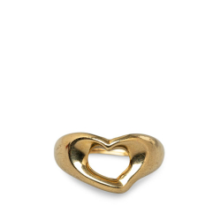 Tiffany & Co AB Tiffany Gold 18K Yellow Gold Metal 18K Open Heart Ring United States