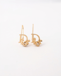 Christian Dior Logo Hook Earrings
