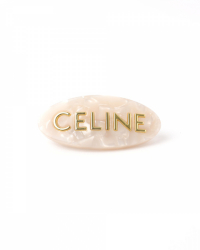 Celine Logo Resin Hair Barette Clip