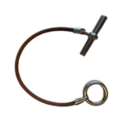 Hermès lederarmband ,silber