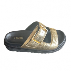Zadig & Voltaire Hammered gold leather