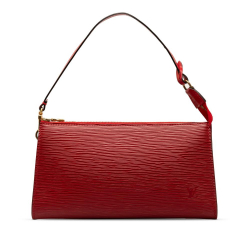Louis Vuitton B Louis Vuitton Red Epi Leather Leather Epi Pochette Accessoires France