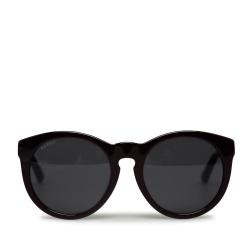 Gucci AB Gucci Black Resin Plastic Star Rhinestone Interlocking G Round Tinted Sunglasses Italy