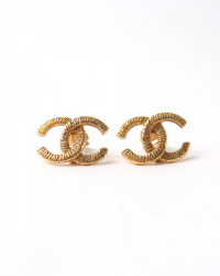 Chanel CC Gold-toned Earrings