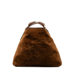 Gucci AB Gucci Brown Suede Leather Horsebit Hobo Italy