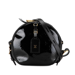 Louis Vuitton B Louis Vuitton Black Vernis Leather Leather Monogram Vernis Boite Chapeau Souple MM Italy
