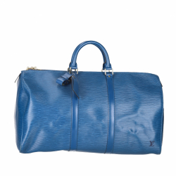 Louis Vuitton Blue Epi Leather Louis Vuitton Keepall 50