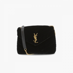 Saint Laurent Velvet Small Loulou Crossbody Bag