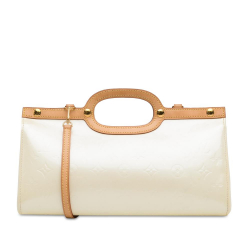 Louis Vuitton B Louis Vuitton White with Brown Vernis Leather Leather Monogram Vernis Roxbury Drive France