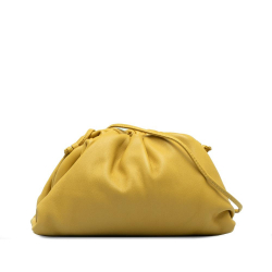 Bottega Veneta AB Bottega Veneta Yellow Calf Leather The Mini Pouch Italy