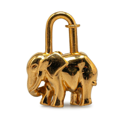 Hermès B Hermès Gold Gold Plated Metal Elephant Cadena Charm France