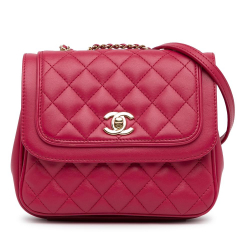 Chanel AB Chanel Pink Lambskin Leather Leather Small Lambskin Lovely Day Flap Italy