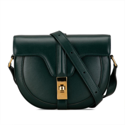 Celine B Celine Green Calf Leather Small Besace 16 Italy