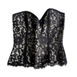Georges Rech Neu blaues Spitzenkorsett/Spitzenkorsett FR38/IT42