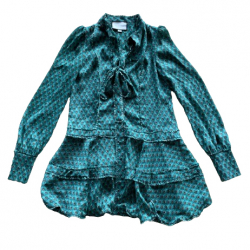 Alexis Monika peacock-print mini dress