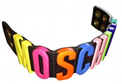 Moschino Bracelet Logo en cuir