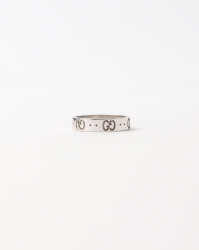 Gucci Gg 18k White Gold Ring