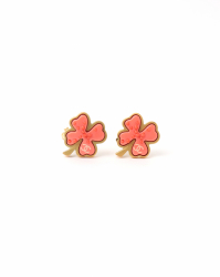 Chanel Cc Clover Clip-on Earrings