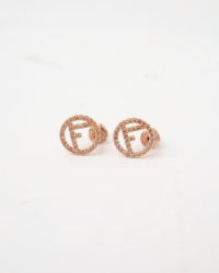 Fendi Ff Rhinestone Earrings